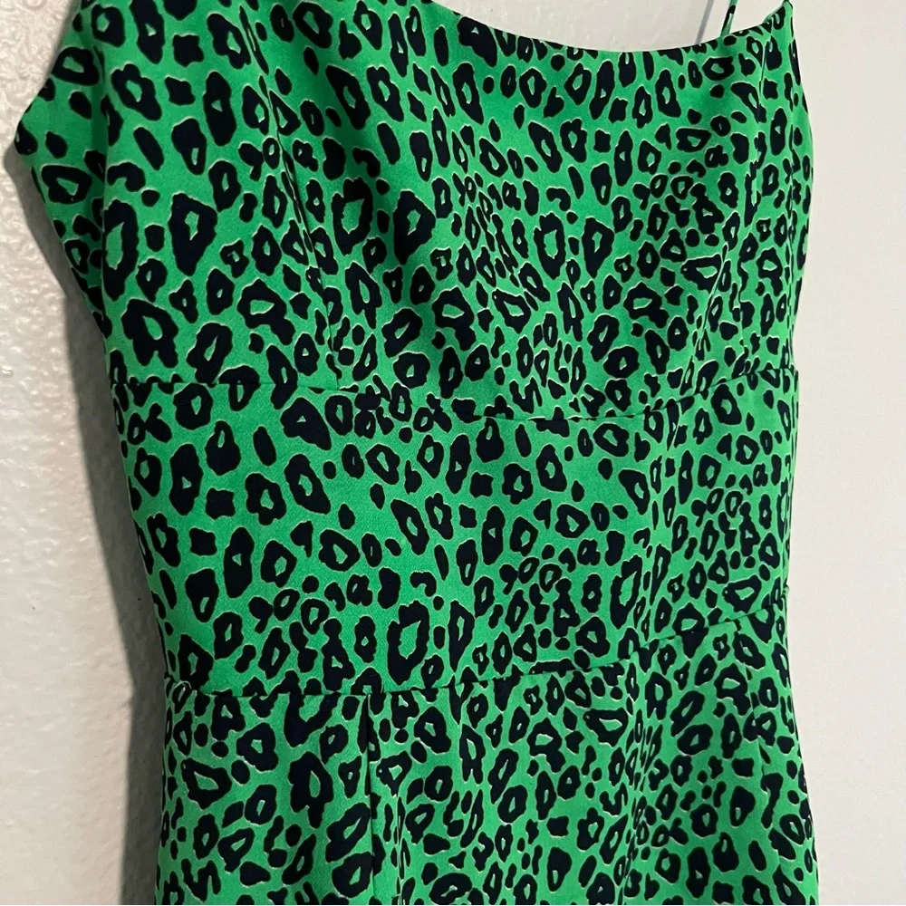 Superdown Green Leopard Print Dixie Backless Dress S - Picture 6 of 9